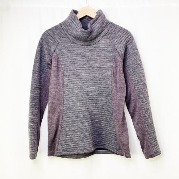 Kuhl Verena Pullover Sweatshirt Mock Neck Long Sleeve Grey Ribbed XS - Picture 1 of 7